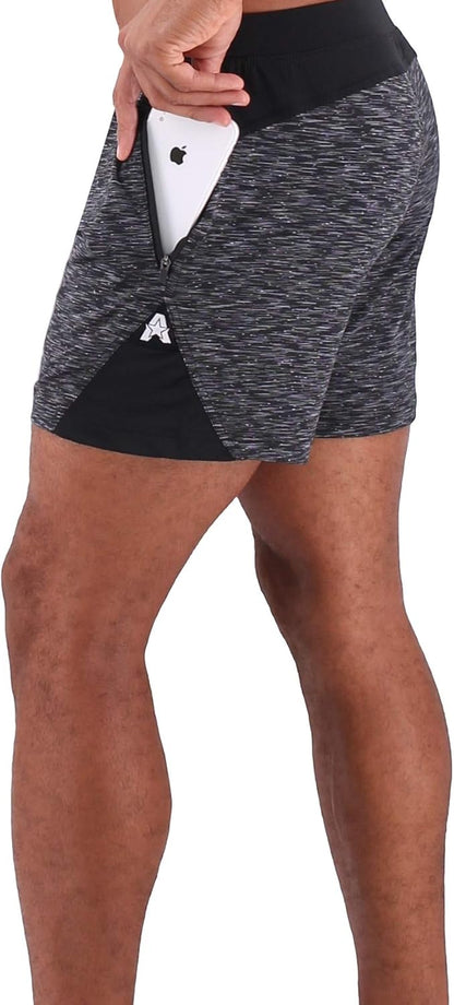 Isoflex Gym Shorts for Men 5" 7" 9" Inch Inseam Options Men'S Workout Athletic Fitness Running Sports Short