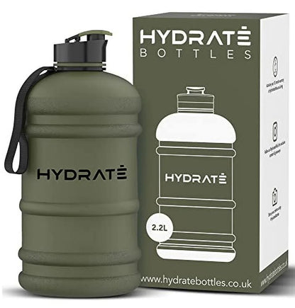 Matte Camo Half Gallon Water Bottle - XL Jug, BPA Free, Flip Cap, Ideal for Gym, Extra Strong Material (74 Oz)