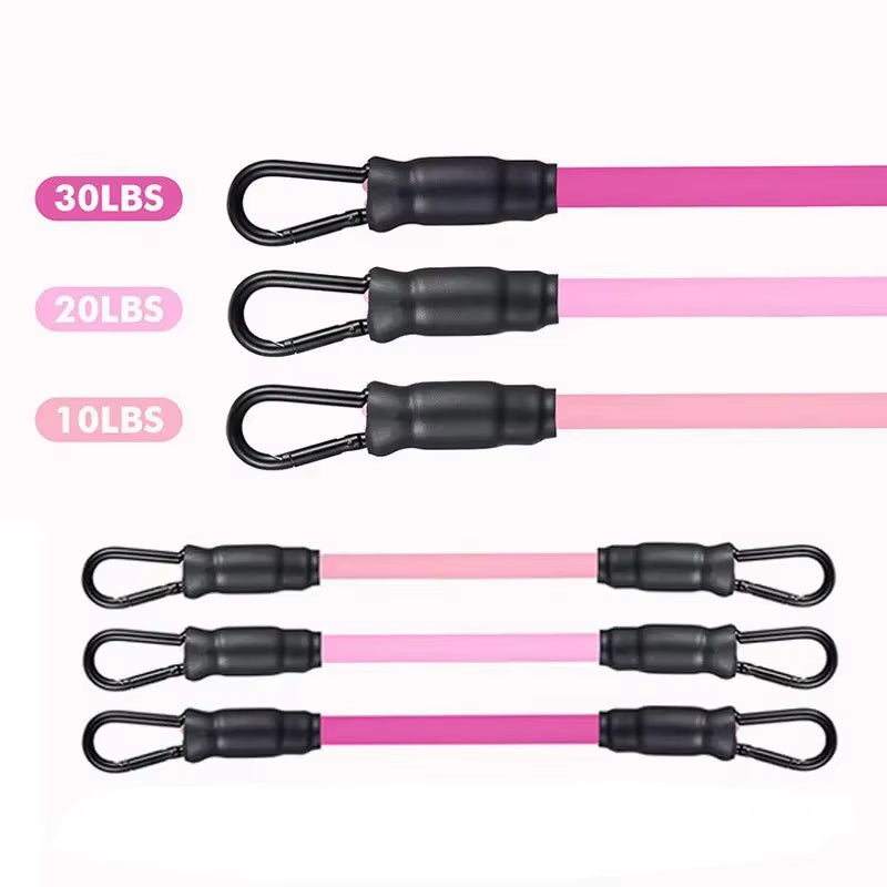 3Pcs/Set Resistance Band Pull Rope Elastic Exercise Strength TPE Material Thin Legs Buttocks Yoga Pilates Gym Fitness Equipment