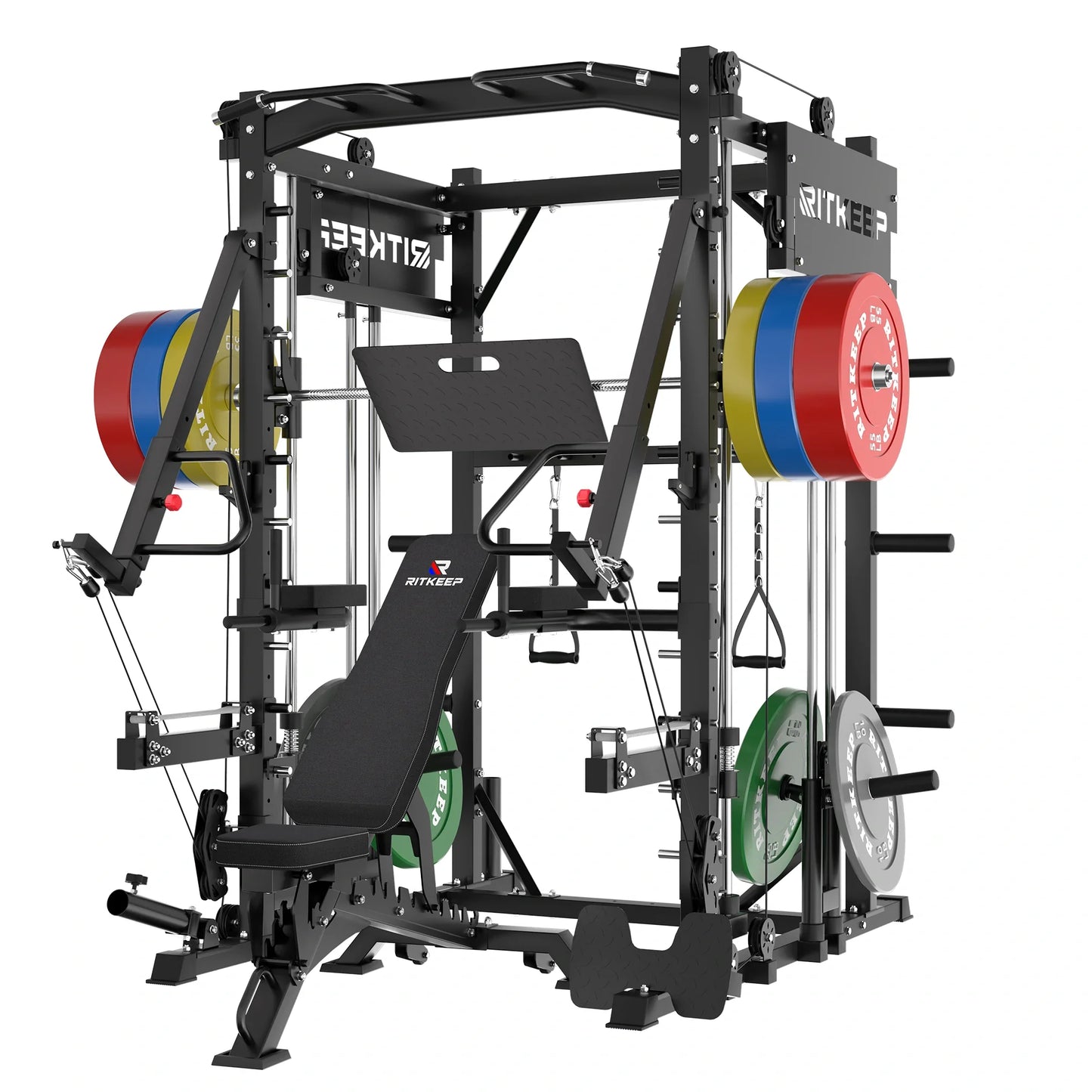 PMAX-4750 Dual Plate Loaded Squat Exercise Machine Gym Equipment Package