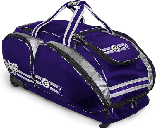 No Errors NO E2 Wheeled Catchers Gear Bag - Large Baseball and Softball Bag for Catcher’S Equipment with Fatboy Wheels